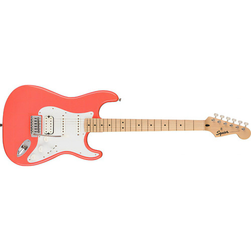 Guitarra Eléctrica Fender Squier Sonic Strato Hss Mn Wpg Tco Color Coral Orientación De La Mano Diestro