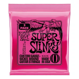 Cuerdas Ernie Ball 3223 Super Slinky 9-42 Pack 3 Set