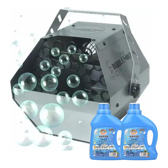 Maquina De Burbuja Metalica + 2 Liquido De 500ml