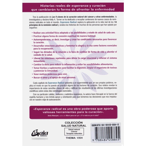 Esperanza Radical. Las 10 Claves Para La Remisión Del Cáncer