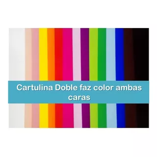 Cartulina Doble Faz Color Por Ambas Caras 3 Unidades