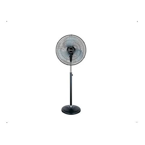 Ventilador de pie Bonn B-100N negro con 3 palas color  plateado, 20" de diámetro 220 V