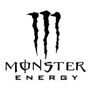 Vinil Sticker Calcomanía Monster Energy Monocromático