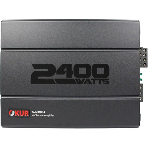 Amplificador De Audio Para Auto Okur Oa2400.4 4 Canales Clase Ab 2400 Watts Color Negro By Db Drive
