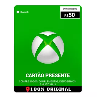 Cartão Xbox Live 50 Reais Gift Card Brasileiro Envio Flash
