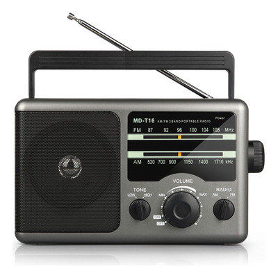 Greadio Radio Transistor De Radio Porttil Am Fm Con Conector