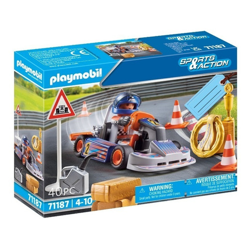 Figura Armable Playmobil Sport & Action Kart De Carreras 3+ Cantidad de piezas 40