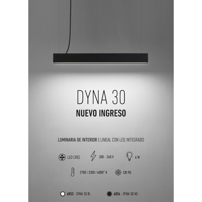 Perfil Led Dyna Blanco 30cm Dinámico Lineal 6w Lk  