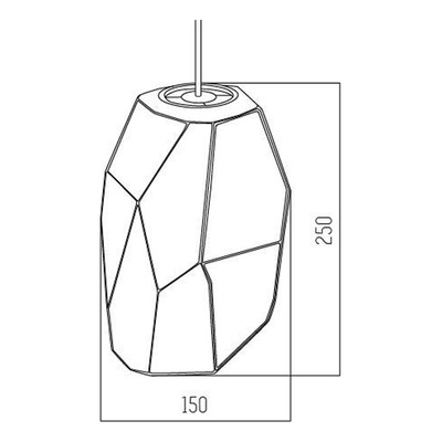 Lampara Colgante Diaf Transparente Vintage Apto Led Lk Transparente