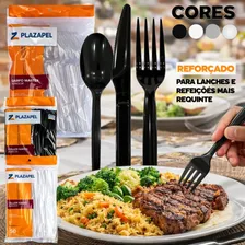 Kit 150 Talheres Master Refeição Garfo Faca Colher Reforçado