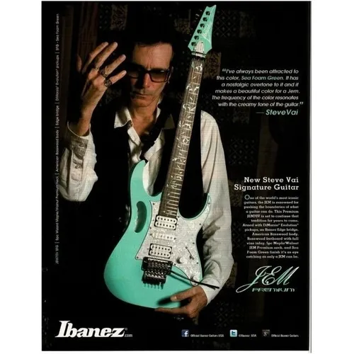 Guitarra Steve Vai Ibanez Jem70v Premium Sea Foam Green Guitarra Steve Vai Ibanez Jem70v Premium Sea Foam Green
