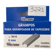 Grampo Para Grampeador Tapeceiro 8mm C/ 1000 Western K3221