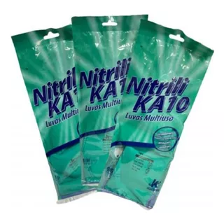 Kit 12 Pares Luva Nitrilica Verde Ka10 Nitrili Kalipso