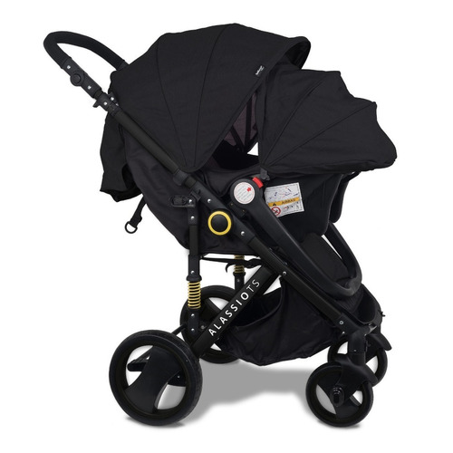 Coche Huevito Alassio Ts Belluno Baby Manillar Regulable Color Negro Color del chasis Negro