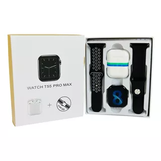 Smartwatch T55 Pro Max Y Auriculares Inalambricos Inpods 12