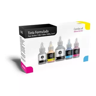 Combo De Tinta Brother X 5, Tinta Formulada + Resma 