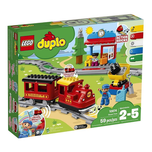 Todobloques Lego 10874 Duplo Tren De Vapor Radio Control !!