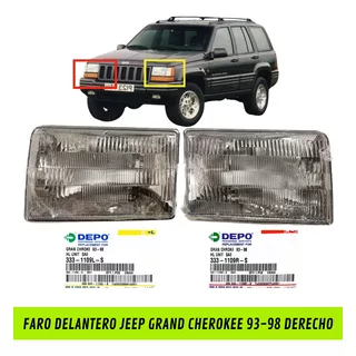 Faro Del Jeep Grand Cherokee 93-98 Derecho Depo Original 