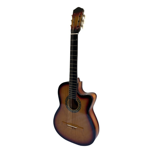 Guitarra Acústica Curva Ocelotl Paquete Vital De Accesorios Color Fuego Orientación de la mano Derecha