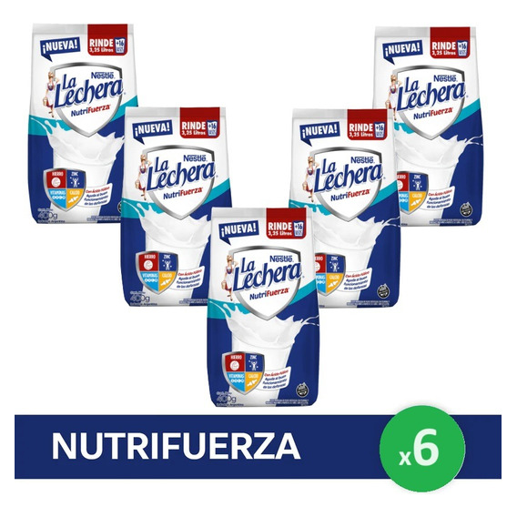 Pack Leche En Polvo Nestle La Lechera 400g X 6 Un- Dh Tienda
