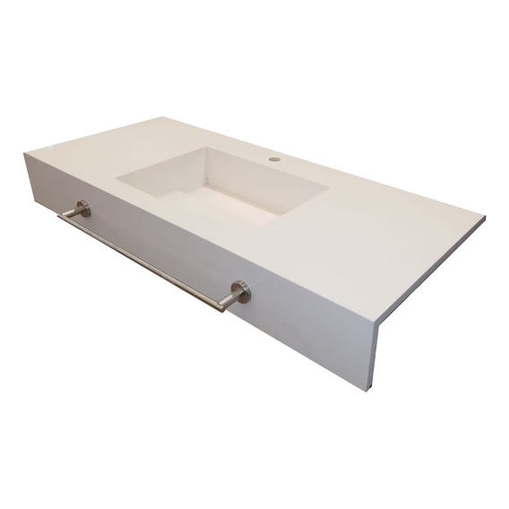 Mesada Baño Pura Stone Blanco Nube 113x50 Cm. Sale