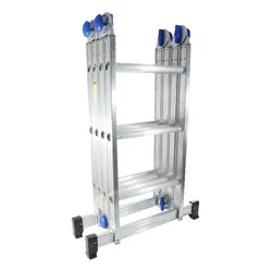 Escada articulada em alumínio 4x3 com 13 posições multiuso cor Cinza Real Escadas no Mercado Livre com oferta e cupom de desconto