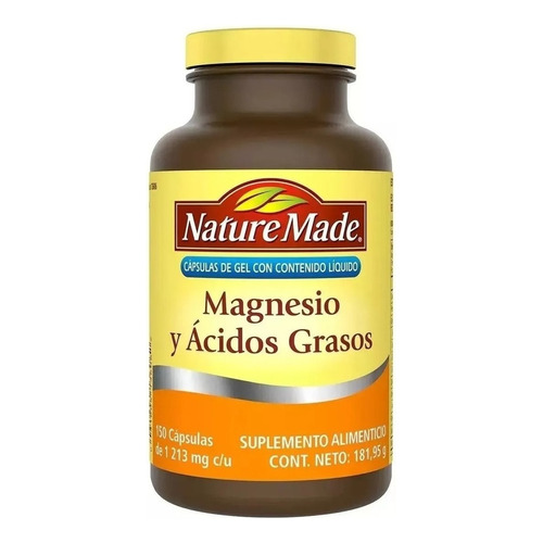Nature Made Magnesio Y Acidos Grasos 250mg 150 Capsulas