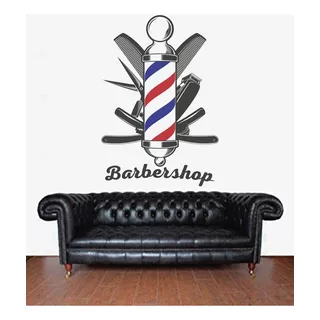 Vinil Decorativo Pared Barbería Peluquería Personalizado