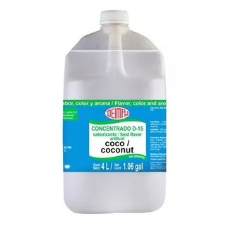 Concentrado De Coco 4lt Deiman, Color, Sabor Y Aroma.