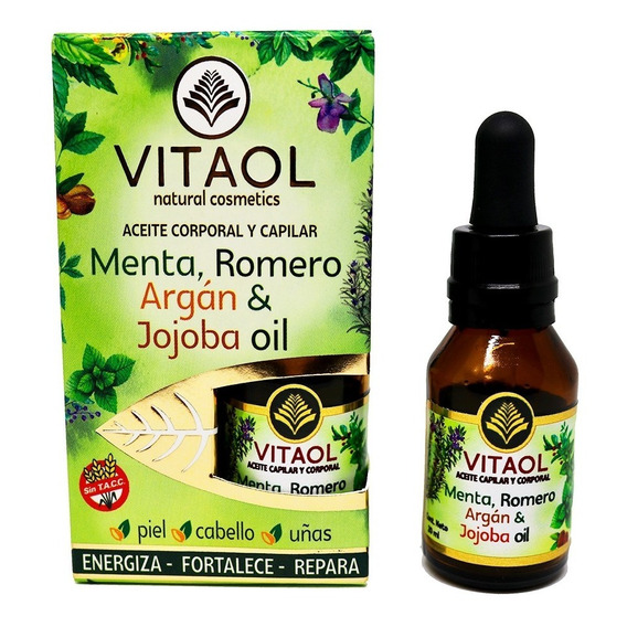 Aceite Vitaol Menta, Romero, Argán & Jojoba Oil