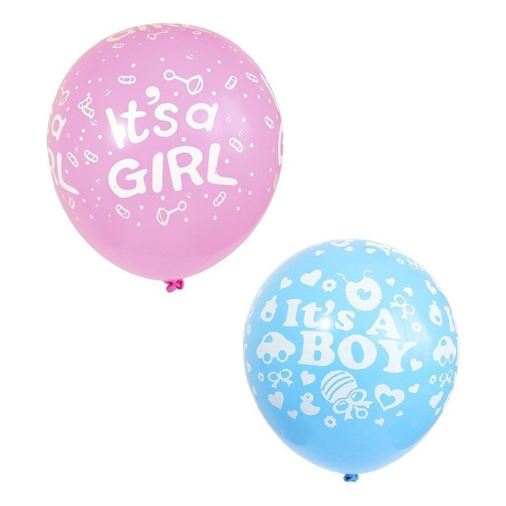 Globos Baby Shower Radio 12 X 25 Un Cotillón Activarte Color Rosado