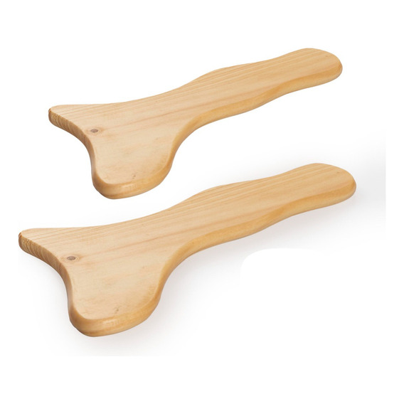 Kit X 2: Tabla Gua Sha Para Maderoterapia, Masajeador Madera