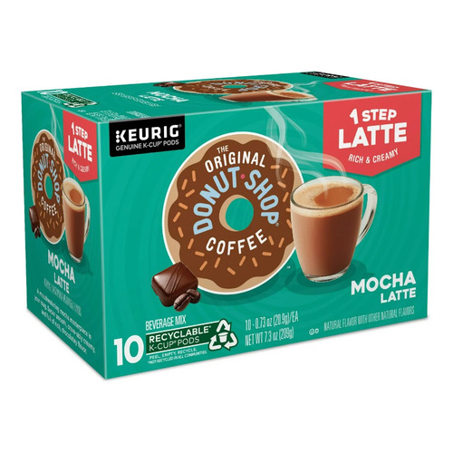 The Original Donut Shop Coffe 10 K- Cups Latte Sabor Mocha