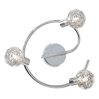 Plafon Cromo Calado 3 Luces Du2600-3 Apto Led Luz Desing Cromo