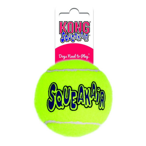 Pelota Tenis Fieltro Squeakair Grande Perro Kong Color Amarillo