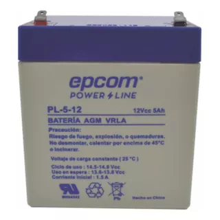 Bateria Pila Recargable 12v 5ah Agm/vrla Epcom  Pl512 