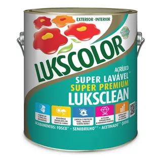 Tinta Super Lavável Lukscolor Acrílico Semi Brilho Branco