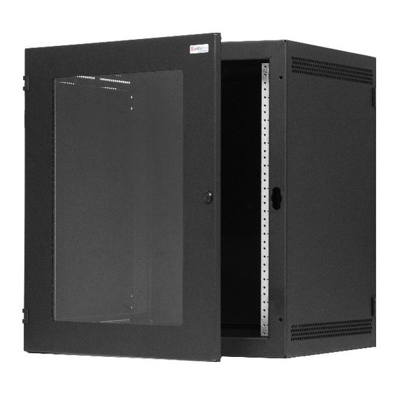 Rack Mural 15u Quality Tech 19 X 500mm C/ Puerta De Vidrio