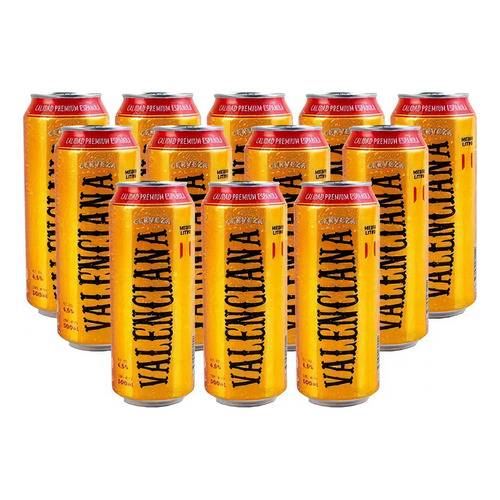 Cerveza valenciana 500ml pack 12 unidades