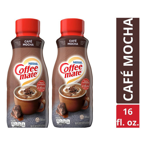 Pack 2 Cremas Para Café Mocha Coffe Mate 473ml Xchws P