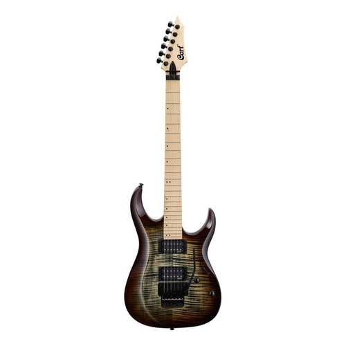 Guitarra eléctrica Cort X Series X300 de tilo brown explosion con diapasón de arce