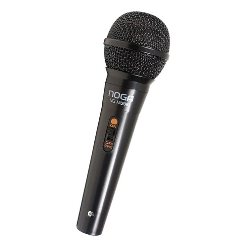 Microfono Dinamico Profesional Noga Mic-208 Karaoke Color Negro