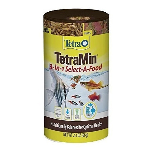 Tetramin 3 En 1 Select-a-food 68 Gr Hojuela/granulos/camaron