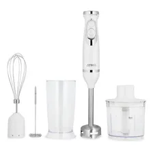 Licuadora De Mano Atma 600w Con Batidor, Espumador Y Chopper - Blanco Balnco