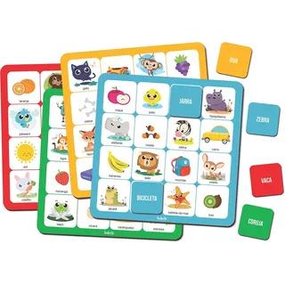 Bingo De Palavras E Figuras - Brinquedo Bingo Para Crianças