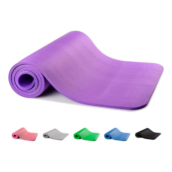  Black Mamut Classic tapete yoga pilates fitness ejercicio portátil 10mm grosor color violeta