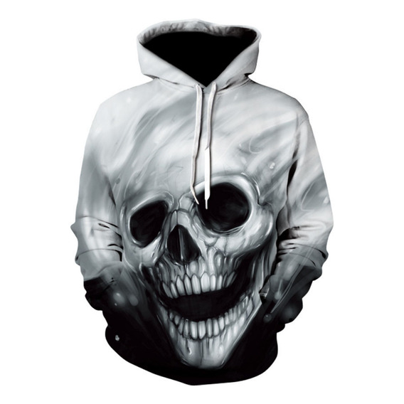 Sudadera Clásica Con Capucha Y Estampado De Calaveras