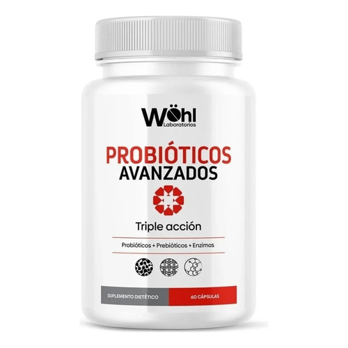 Probioticos Avanzados + Enzimas Digestivas, Premium Wohl. Sabor Sin sabor