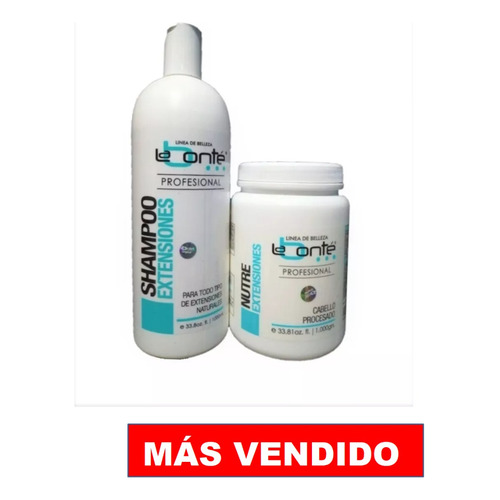  Kit Nutre Extensiones Shampoo 1lt + Vitamina 1lt  Labonte