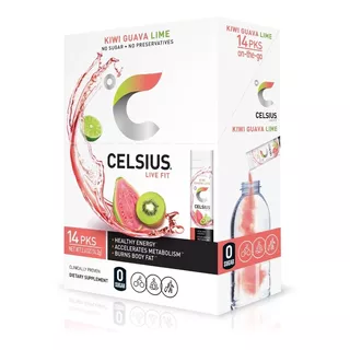 Celsius  Bebida Energetica Kiwi Guayava,sin Azucar 14 Pack